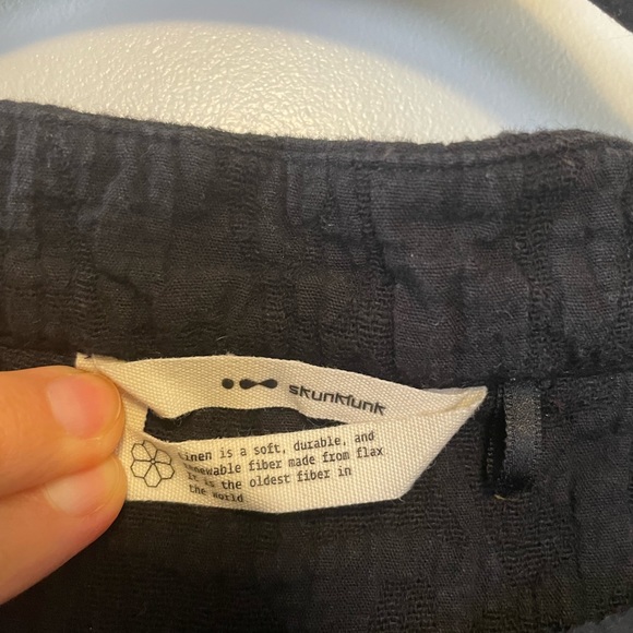 Skunkfunk Black Cotton Linen Sleeveless Dress - Picture 3 of 6